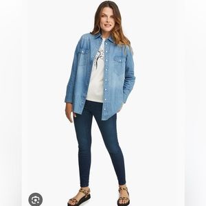 Able Oversized Western Chambray Shirt medium